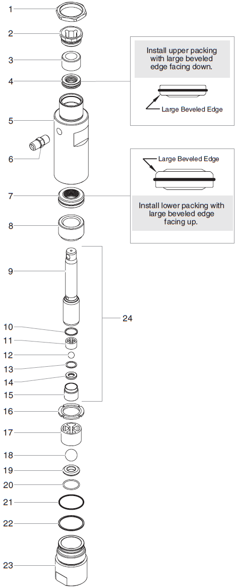 EPX2305 Fluid Section Assembly Parts